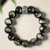 Golden Sheen Obsidian Career Energy Bracelet