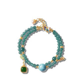 Blue Water Jadeite& Larimar Love Energy Matrix Bracelet