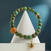 Turquoise & Amber Wealth Attraction Bracelet