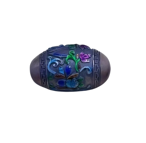 Auspicious Pattern Silver Beads