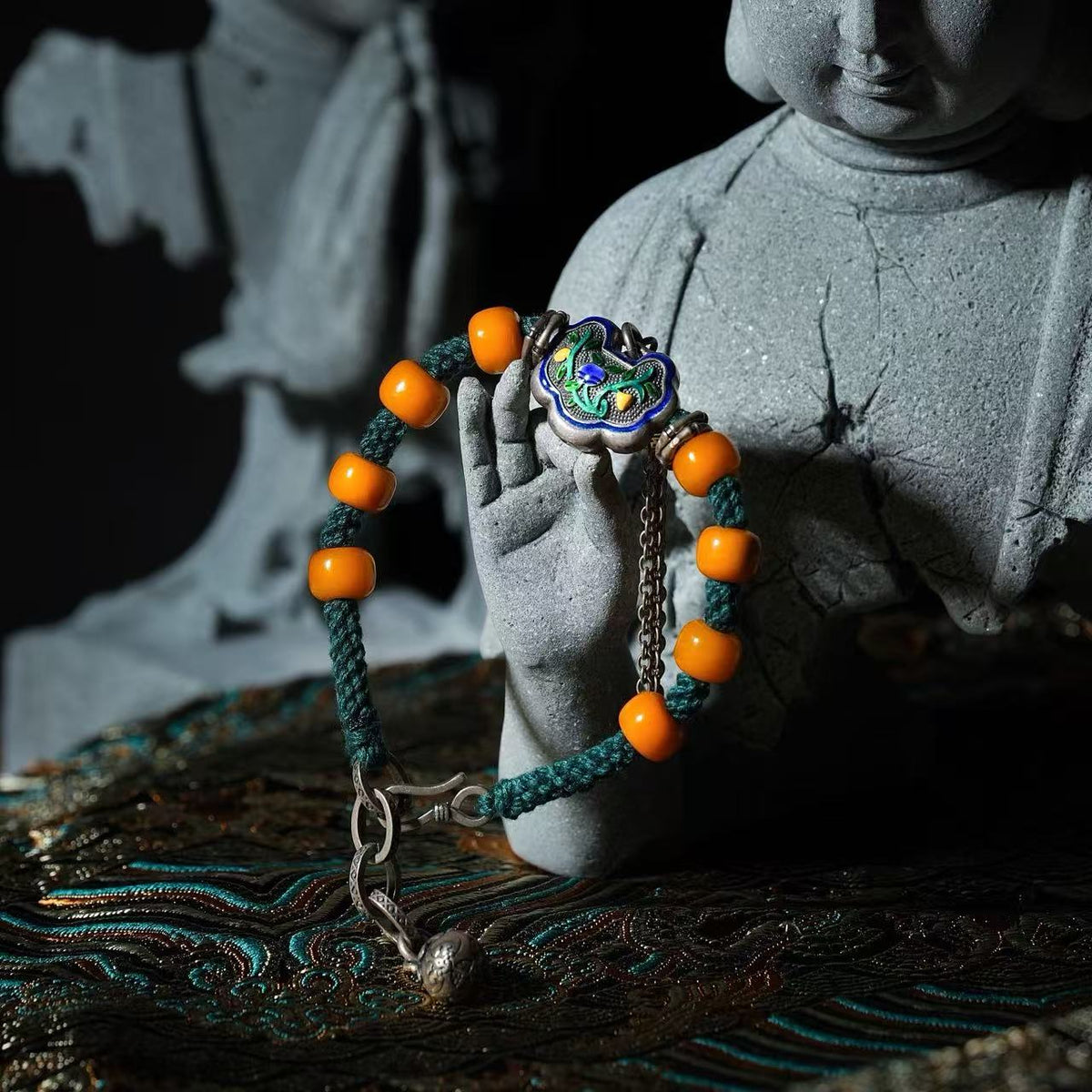 Natural Amber Wealth & Love Bracelet