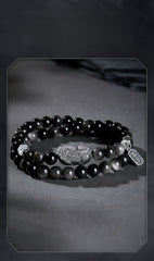 Career & Wealth Dual-Energy Obsidian Bracelet