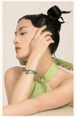 Blue Water Jadeite& Larimar Love Energy Matrix Bracelet