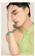 Blue Water Jadeite& Larimar Love Energy Matrix Bracelet