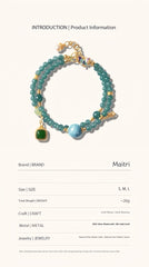 Blue Water Jadeite& Larimar Love Energy Matrix Bracelet
