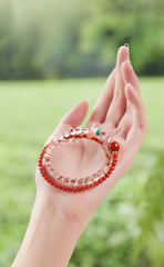 Love-Attraction Bracelet with Nanhong Agate & Rhodochrosite