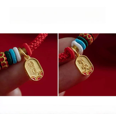 2026 Zodiac Protection Bracelet for Horse, Ox, Rat, Rabbit | Health Charm & Red String Gift