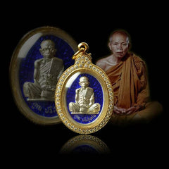 Pure silver enamel God of Wealth