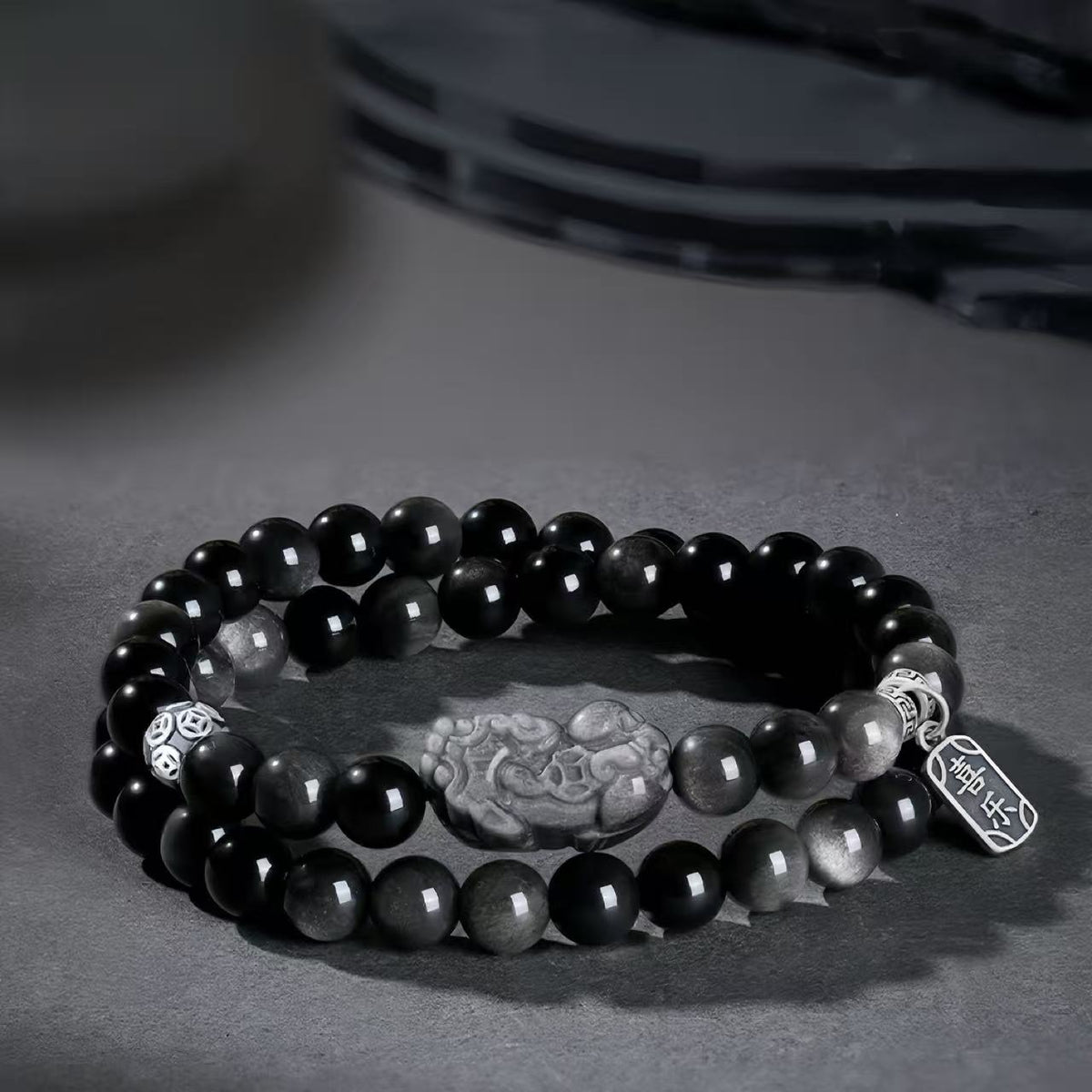 Career & Wealth Dual-Energy Obsidian Bracelet