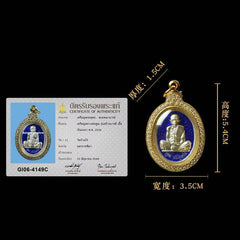 Pure silver enamel God of Wealth