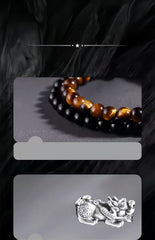Tiger's Eye and Obsidian Wealth Energy Bracelet